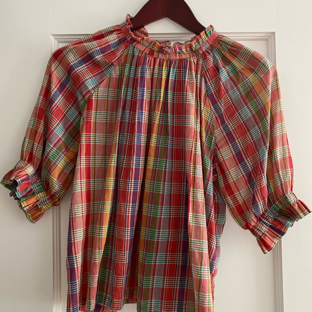 Trovata Multicolor Plaid Top